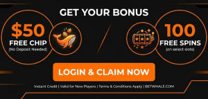 BetWhale login no deposit bonus

