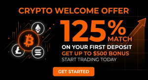 Crypto bonus – 125% match
